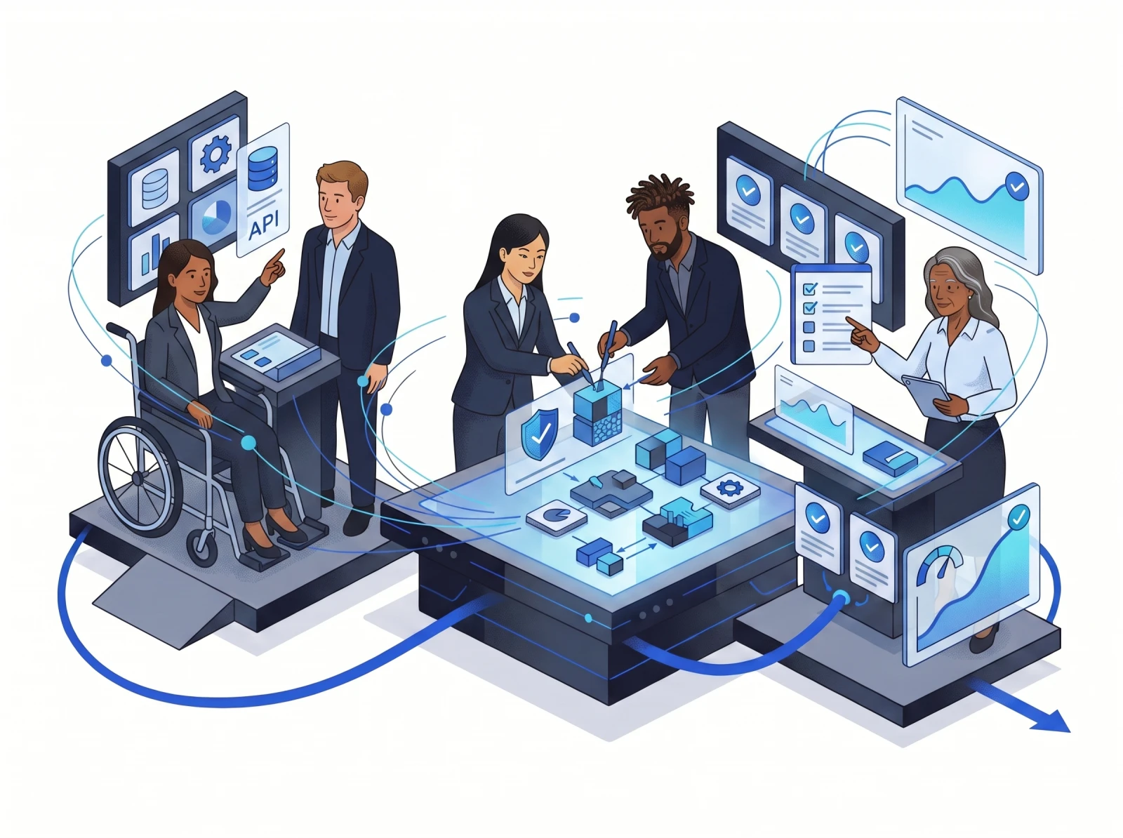 Équipe de développement contrôlant le code assisté par intelligence artificielle